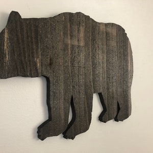 Wood Bear Decor, Wooden Bear Cutout, Rustic Bear, Farmhouse Bear, Smokey Mountain Bear, Wooden Bear, Mama Bear Sign, Baby Bear Cutout image 6