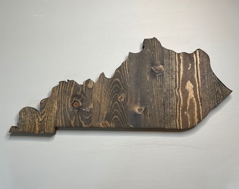 Kentucky Rustic Wood State, Wooden Kentucky State, Rustic Kentucky, Kentucky Sign, Kentucky Art, Kentucky Decor, KY State Decor, KY Design