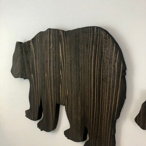 Wood Bear Decor, Wooden Bear Cutout, Rustic Bear, Farmhouse Bear, Smokey Mountain Bear, Wooden Bear, Mama Bear Sign, Baby Bear Cutout image 8