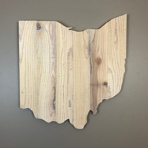 Ohio Rustic Wood State, Wooden Ohio State, Rustic Ohio, Ohio Sign, Ohio Art, Ohio Decor, OH State Decor, OH Design