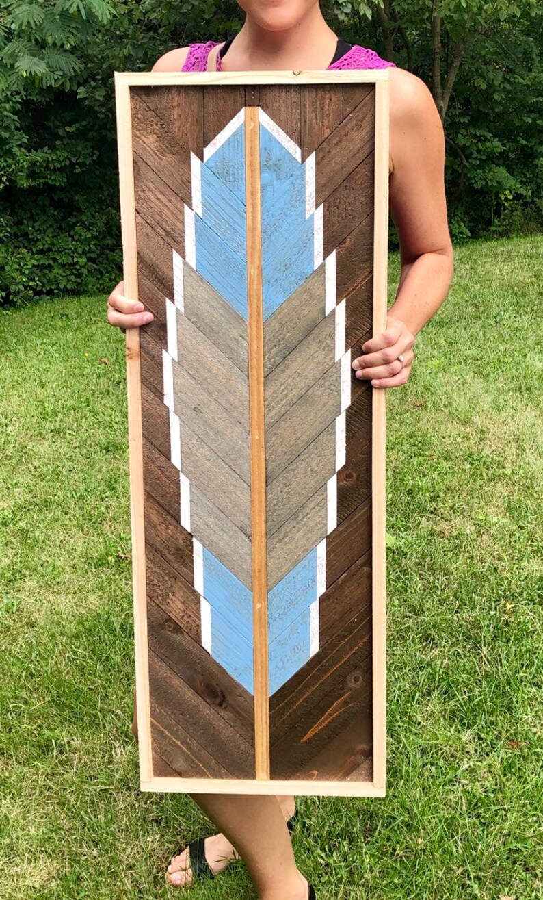 Wooden Feather Art Wooden Wall Art Farmhouse Decoration Etsy