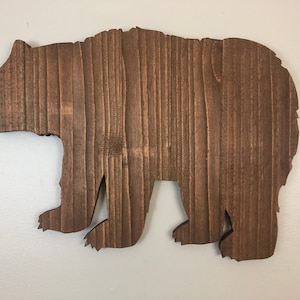 Wood Bear Decor, Wooden Bear Cutout, Rustic Bear, Farmhouse Bear, Smokey Mountain Bear, Wooden Bear, Mama Bear Sign, Baby Bear Cutout image 7