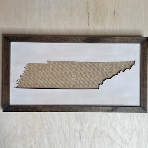 Tennessee Rustic Wood State, Burlap Wooden Tennessee State, Rustic Tennessee, Tennessee Sign, Tennessee Decor, Texas Burlap State
