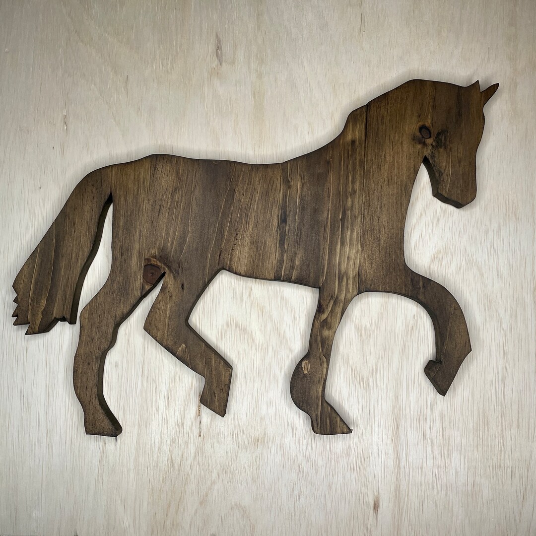 Wood Horse Decor, Wooden Horse Cutout, Rustic Horse, Farmhouse Horse