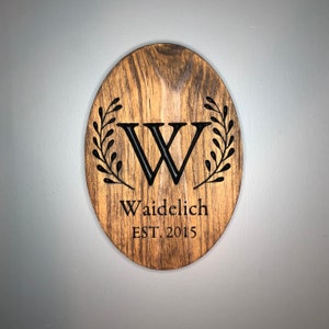 Custom Family Oval Wood Engraved Signs, Personalized Wooden Signs, Carved Wooden Plaque, Family Signs Personalized, Engraved Custom Signs