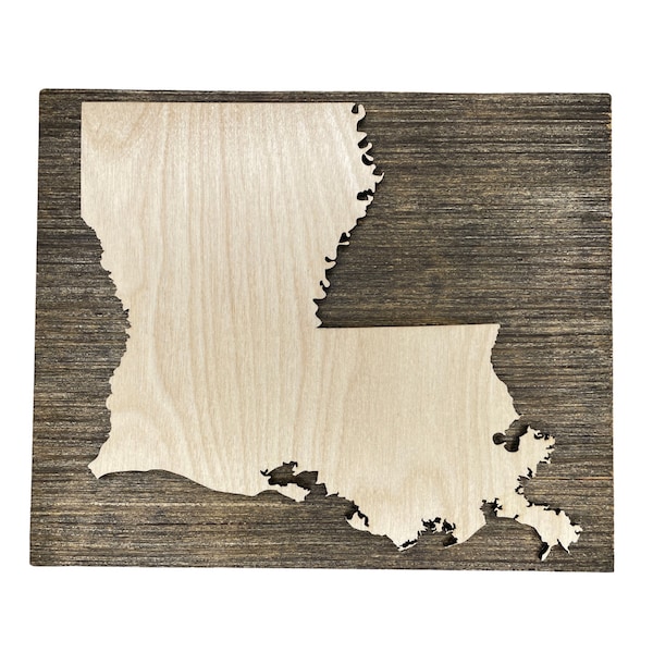 Louisiana Wooden State Cutout Shape for Signs, Louisiana Wood State Cutout, Wood State Home Decor, Blank Sign Accents, Louisiana State Blank