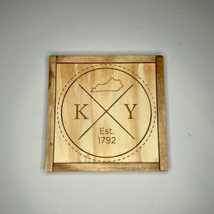 Kentucky Rustic Wood Sign, Wooden Kentucky, Rustic Kentucky, Kentucky Sign, Kentucky Art, Kentucky Decor, KY State Decor, Engraved Kentucky