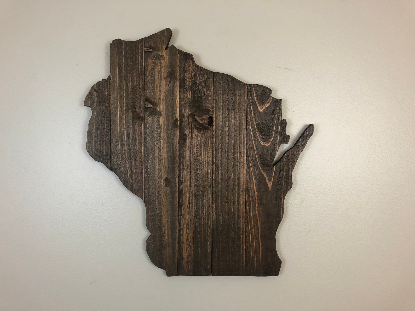 Wisconsin Rustic Wood State, Wooden Wisconsin State, Rustic Wisconsin ...