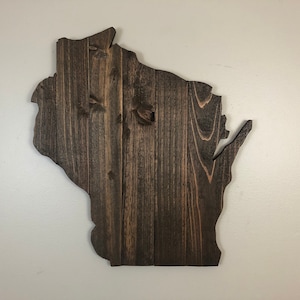 Wisconsin Rustic Wood State, Wooden Wisconsin State, Rustic Wisconsin, Wisconsin Sign, Wisconsin Art, Wisconsin Decor, WI Decor