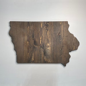 Iowa Rustic Wood State, Wooden Iowa State, Rustic Iowa, Iowa Sign, Iowa Art, Iowa Decor, Iowa State Decor, Iowa Design