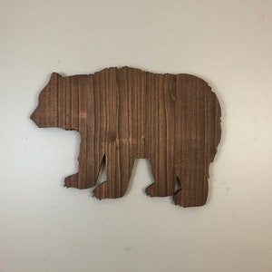 Wood Bear Decor, Wooden Bear Cutout, Rustic Bear, Farmhouse Bear, Smokey Mountain Bear, Wooden Bear, Mama Bear Sign, Baby Bear Cutout image 5