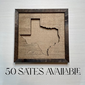 Rustic Wood State Cutout, Large State Cutout, Wood State Outline, Wooden State Sign, State Art Decor, State Wall Decor