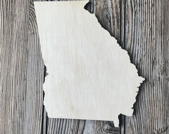 Georgia Wooden State Cutout Shape for Signs, Georgia Wood State Cutout, Wood State Home Decor, Blank Sign Accents, Georgia State Wall Decor