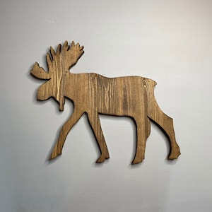 Wood Moose, Wooden Moose Cutout, Rustic Moose Sign, Farmhouse Moose, Mountain Moose, Wooden Moose Signs, Moose, Nature Wood Moose