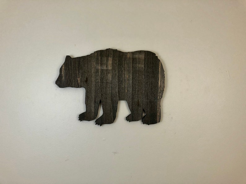 Wood Bear Decor, Wooden Bear Cutout, Rustic Bear, Farmhouse Bear, Smokey Mountain Bear, Wooden Bear, Mama Bear Sign, Baby Bear Cutout image 4