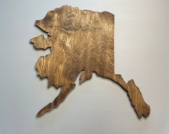 Alaska Rustic Wood State, Wooden Alaska State, Rustic Alaska, Alaska Sign, Alaska Art, Alaska Decor, AM State Decor, AK Design