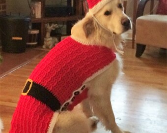 dog santa suit santa dog sweater dog santa outfit christmas dog sweater made to order extra small small medium large sizes - Large Dog Christmas Sweaters dog santa suit santa dog sweater dog santa outfit christmas dog sweater made to order extra small small medium large sizes - Large Dog Christmas Sweaters