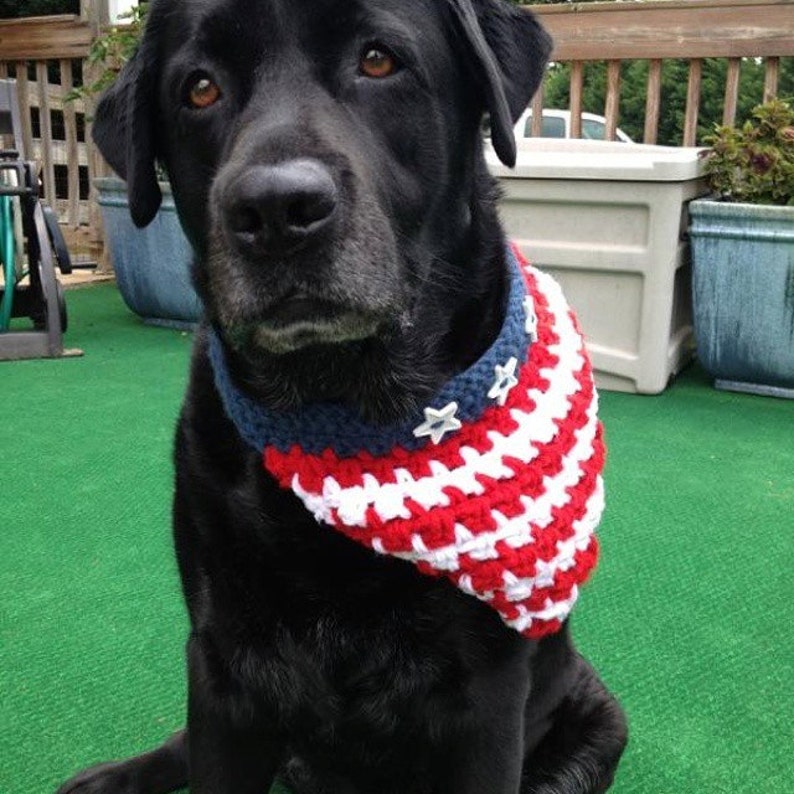American Flag dog bandana with two button adjustable closure | Etsy