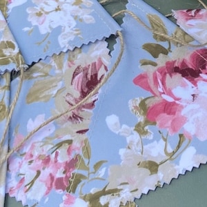 100%, Waterproof DOUBLE SIDED Floral Bunting – Outdoor, Indoor Banner, 3.5m | Handmade Party Decor, Birthday, Garden, Gift idea