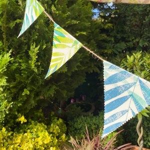 DOUBLE SIDED Handmade, Adjustable, Weather resistant Oilcloth, pvc Bunting/Banner, Outdoor/Indoor. Gift idea/mothers day zdjęcie 6