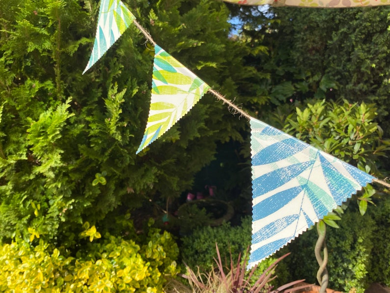 DOUBLE SIDED Handmade, Adjustable, Weather resistant Oilcloth, pvc Bunting/Banner, Outdoor/Indoor. Gift idea/mothers day zdjęcie 6