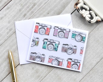 Camera Mini Cards, Small Photography Stationery, Enclosure Cards, Set of 4