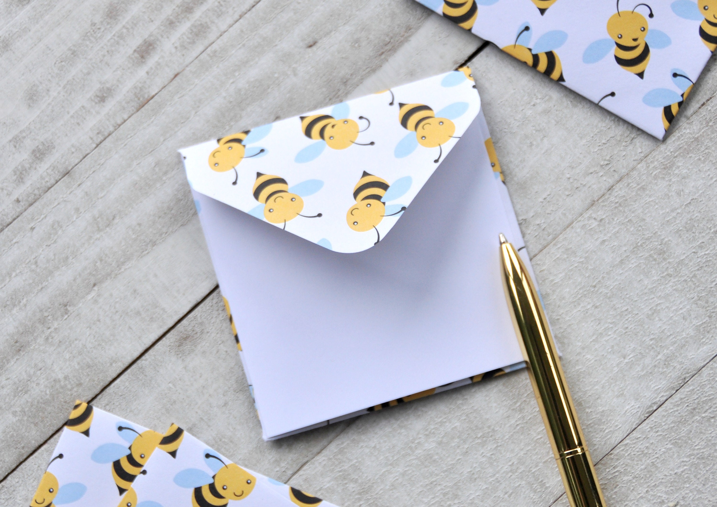 Bee Mini Envelopes Honey Bee Favors Gift Enclosure Cards | Etsy