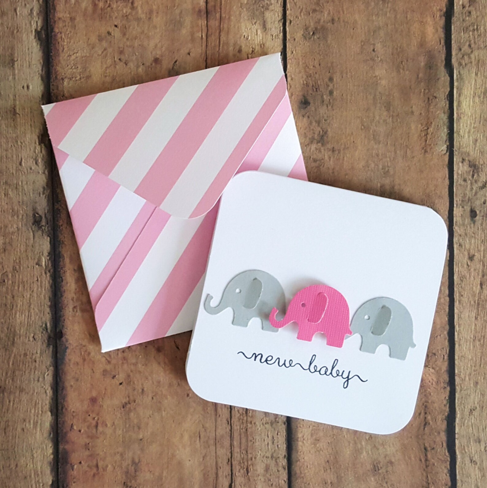 Baby Girl Card Baby Shower Card Gift Enclosure Card Etsy