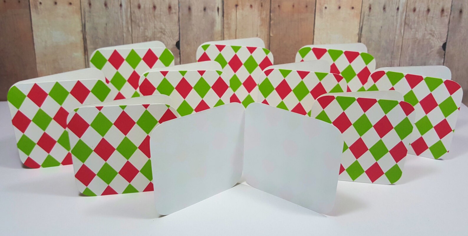 Red and Green Mini Cards Small Christmas Note Cards Etsy