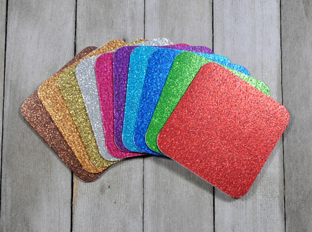 Glitter Mini Note Cards, Assorted Mini Cards, Colorful Mini Cards