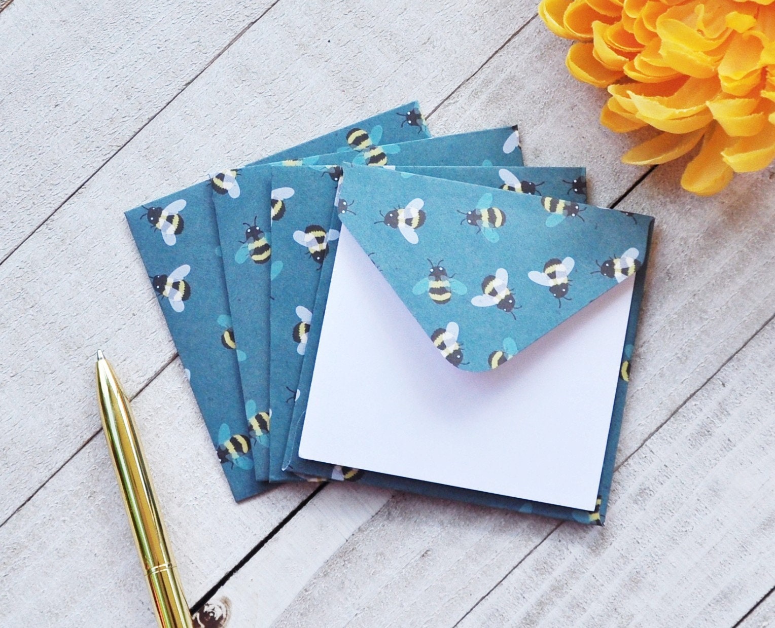 Bee Mini Envelopes Honey Bee Favors Gift Enclosure Cards Etsy UK