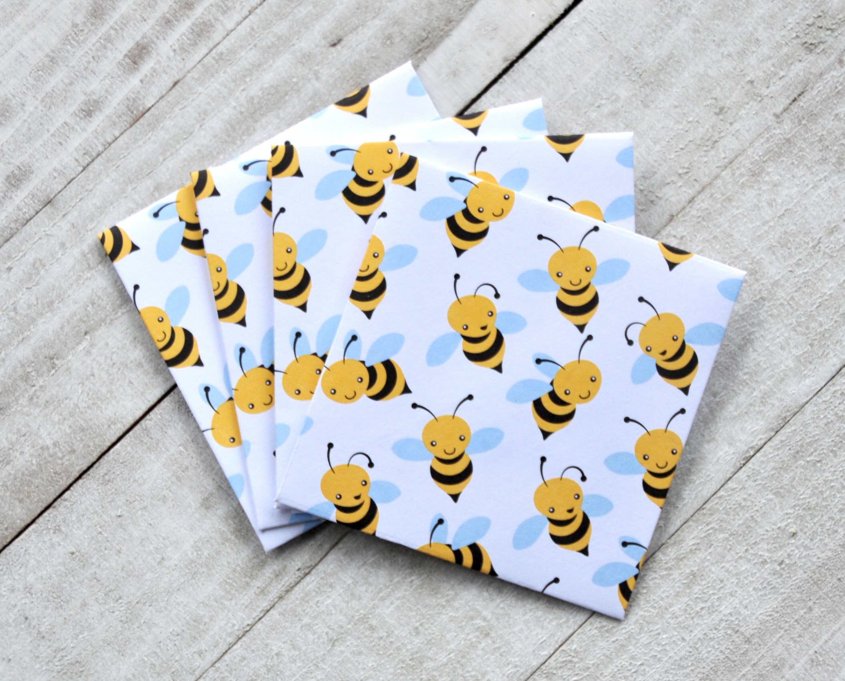 Bee Mini Envelopes Honey Bee Favors Gift Enclosure Cards Etsy