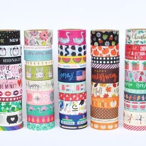 All Seasons Washi Tape, Seasonal Washi Tape, Planner Tape, Gift Wrap Tape Set of 50