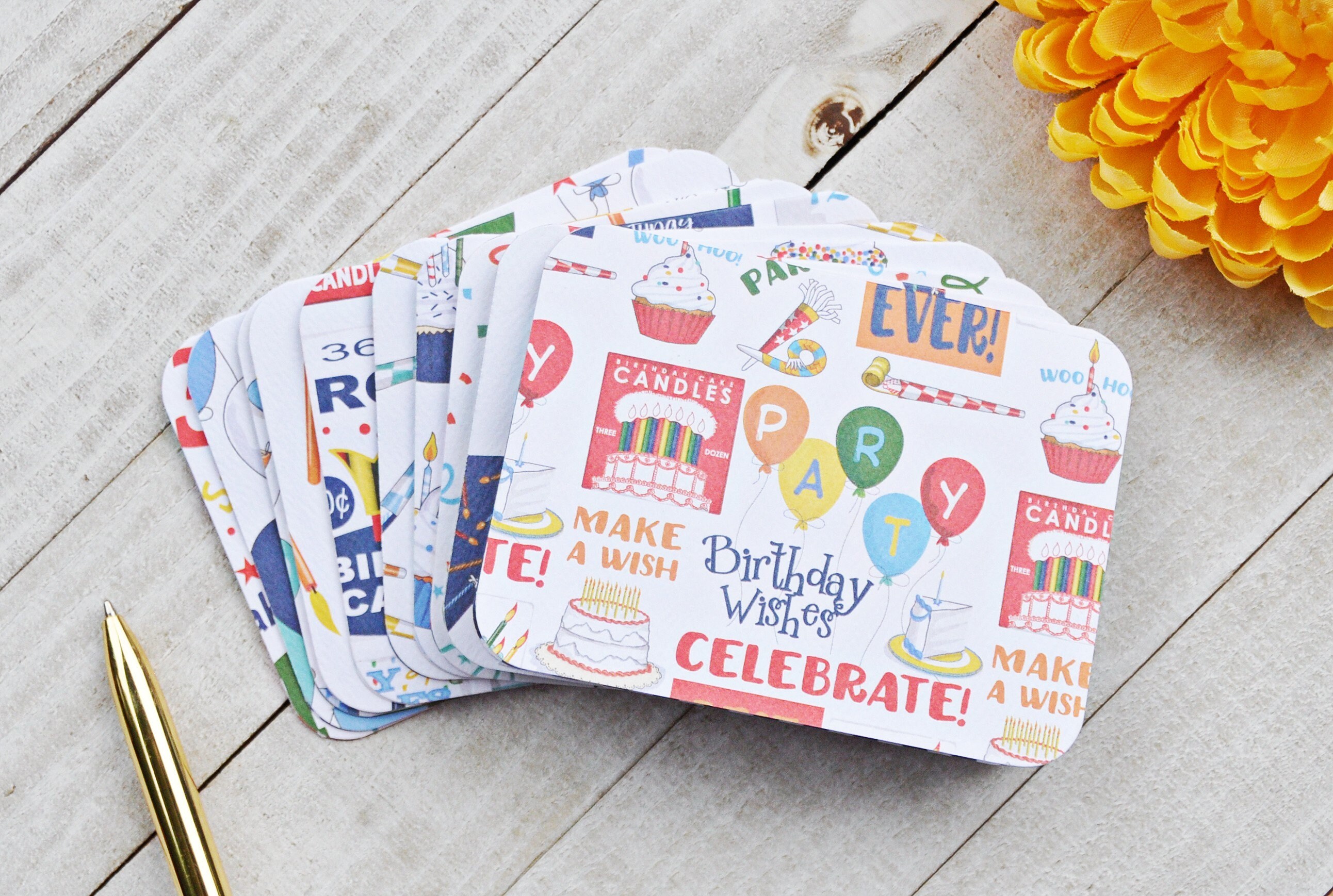 Assorted Small Birthday Cards Blank Mini Birthday Cards - Etsy