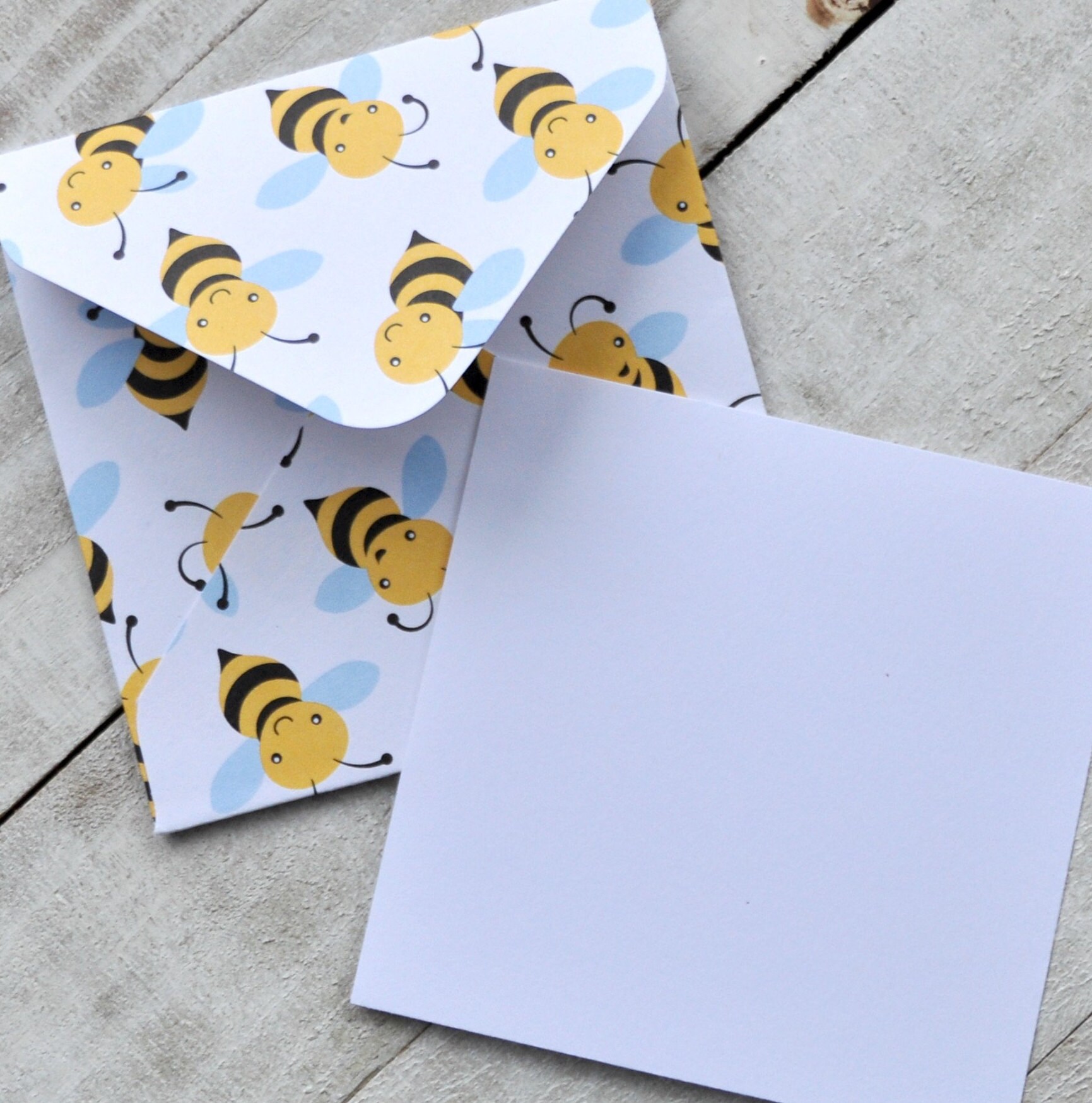 Bee Mini Envelopes Honey Bee Favors Gift Enclosure Cards Etsy