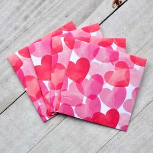 Heart Mini Envelopes, Valentine Cards, Love Notes, Set of 4 - Etsy