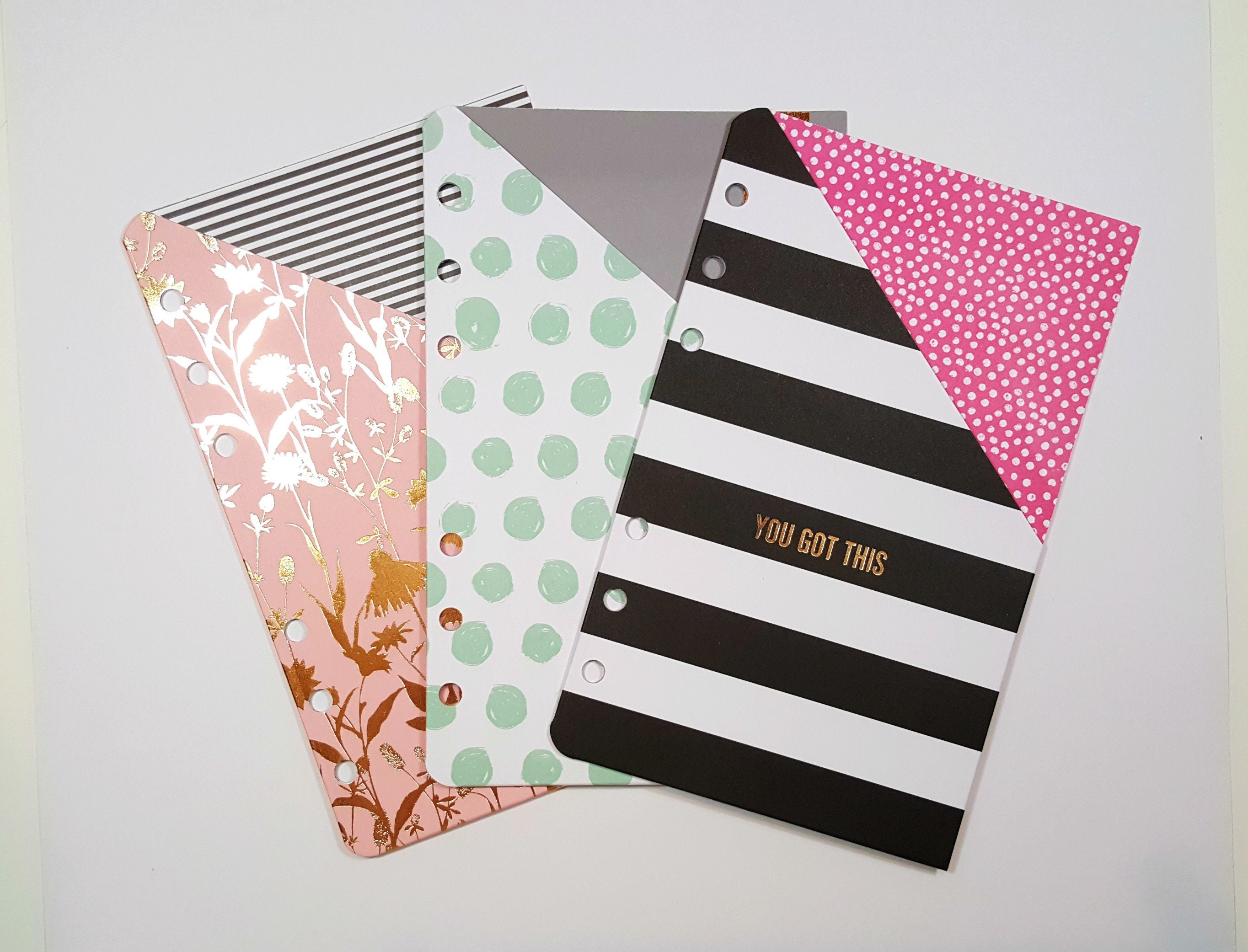 Planner Pocket Folders Personal Planner Dividers Set of 3 Etsy