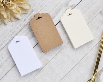 Paper Gift Tags, White Gift Tags, Kraft Gift Tags, Ivory Gift Tags, Hang Tags, Handmade Tags