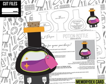 MEMORYDEX | Potion Bottle - MemoryDex, Paper Piecing Digital Die Cut File