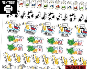 PRINTABLE | Marching Band - Standard Size (Erin Condren) Planner Sticker Kit - Cricut & Silhouette Ready