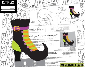 MEMORYDEX | Witch's Shoe - MemoryDex, Paper Piecing Digital Die Cut File