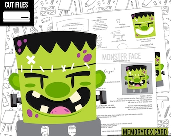 MEMORYDEX | Monster Face - MemoryDex, Paper Piecing Digital Die Cut File