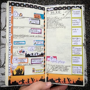 PRINTABLE Hocus Pocus Hobonichi Weeks Weekly Planner Sticker Kit - Etsy