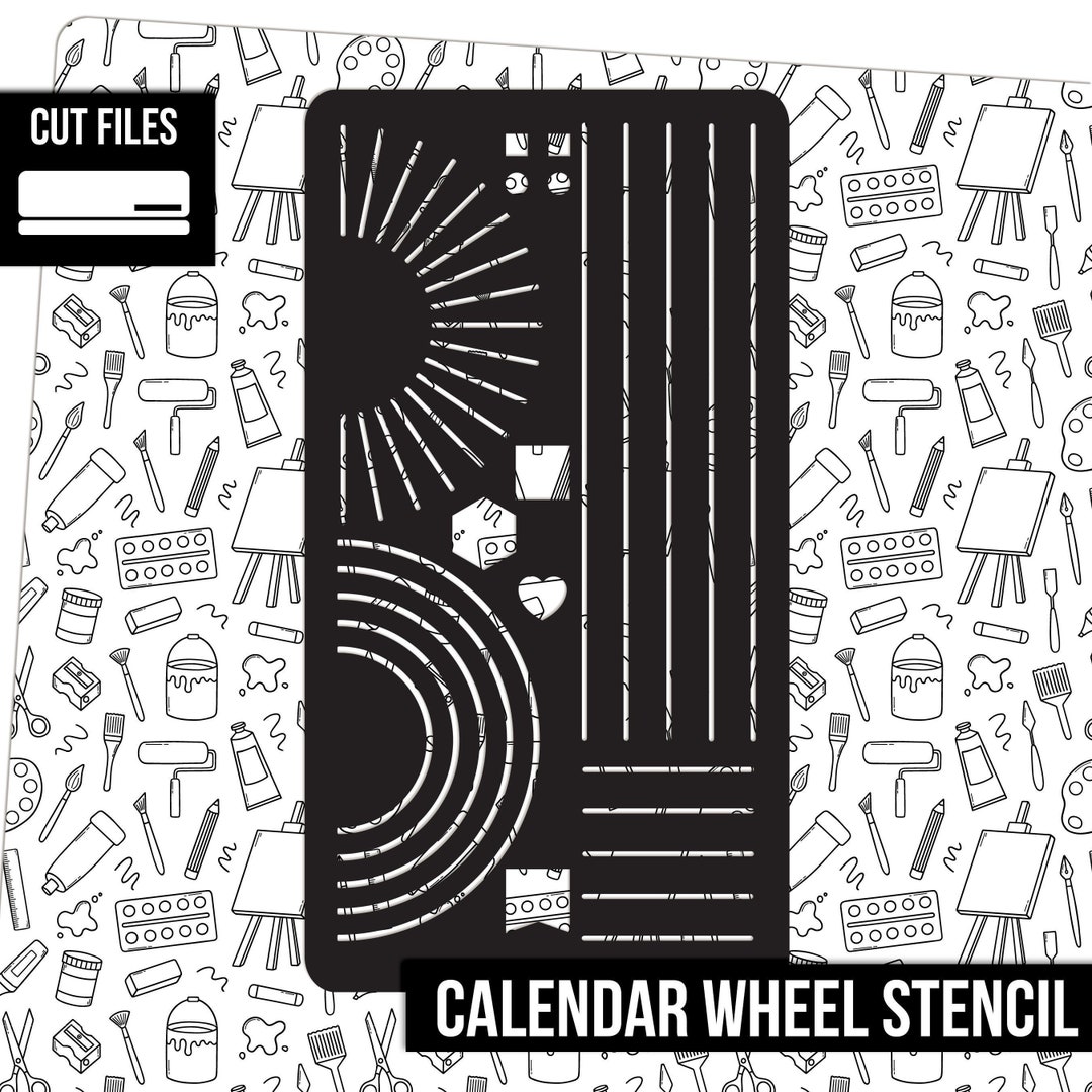 CUT FILE Calendar Wheel Stencil Etsy
