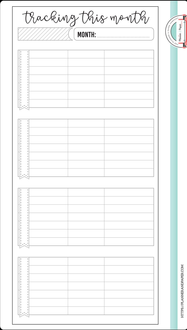 PRINTABLE Hobonichi Weeks Full Page Habit Tracker Etsy PRINTABLE Hobonichi Weeks Full Page Habit Tracker Etsy