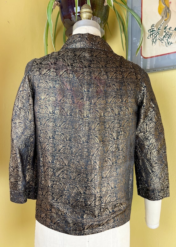 vintage 1920s jacket // BIRD novelty pattern gold… - image 7