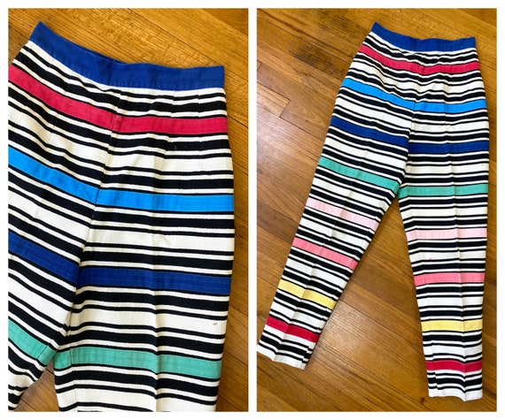 vintage 1950s pants // black + white meets rainbow