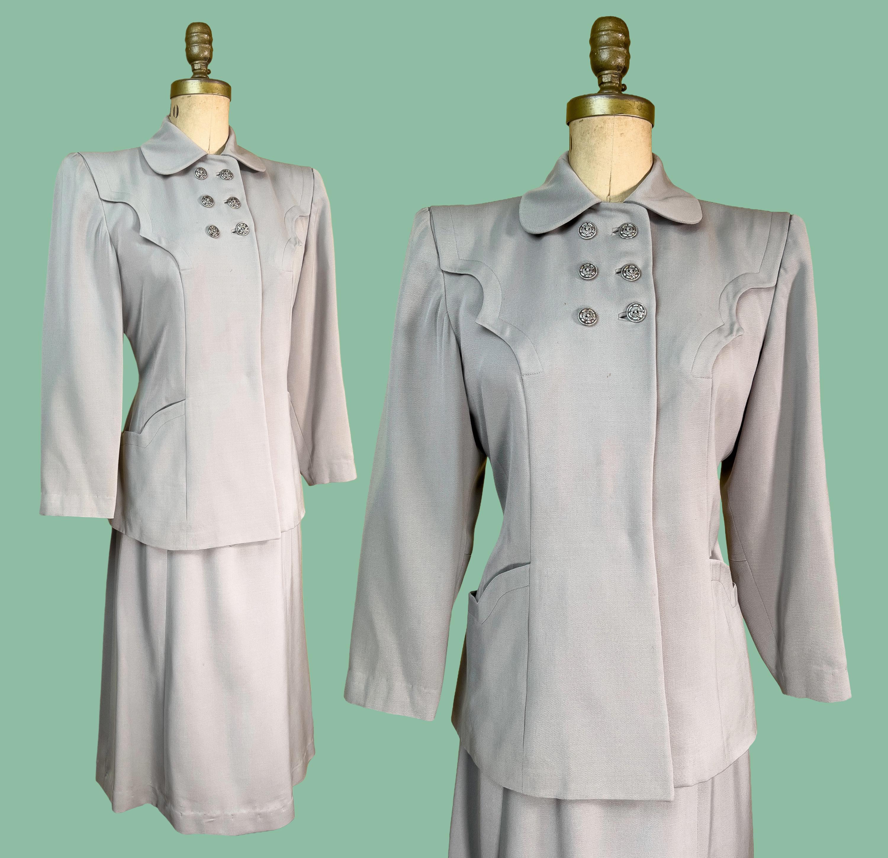 dress in pale green worsted double gabardine Two Tone Designer Worsted Wool Gabardine Super Comfortable Fabrics Great  for Suit Dress Skirt Pants and Much More Made in Australia