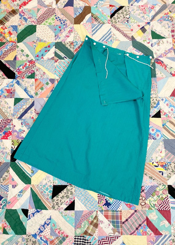 vintage 1940s skirt // MATERNITY adjustable teal c