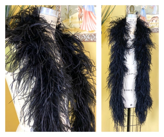 vintage 1920s boa // iconic black maribou ostrich